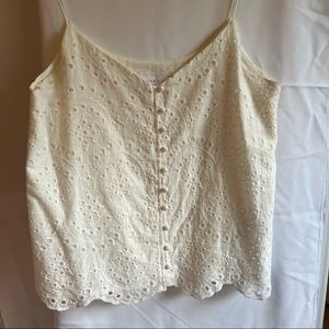 Eyelet crème tank top from Nordstrom